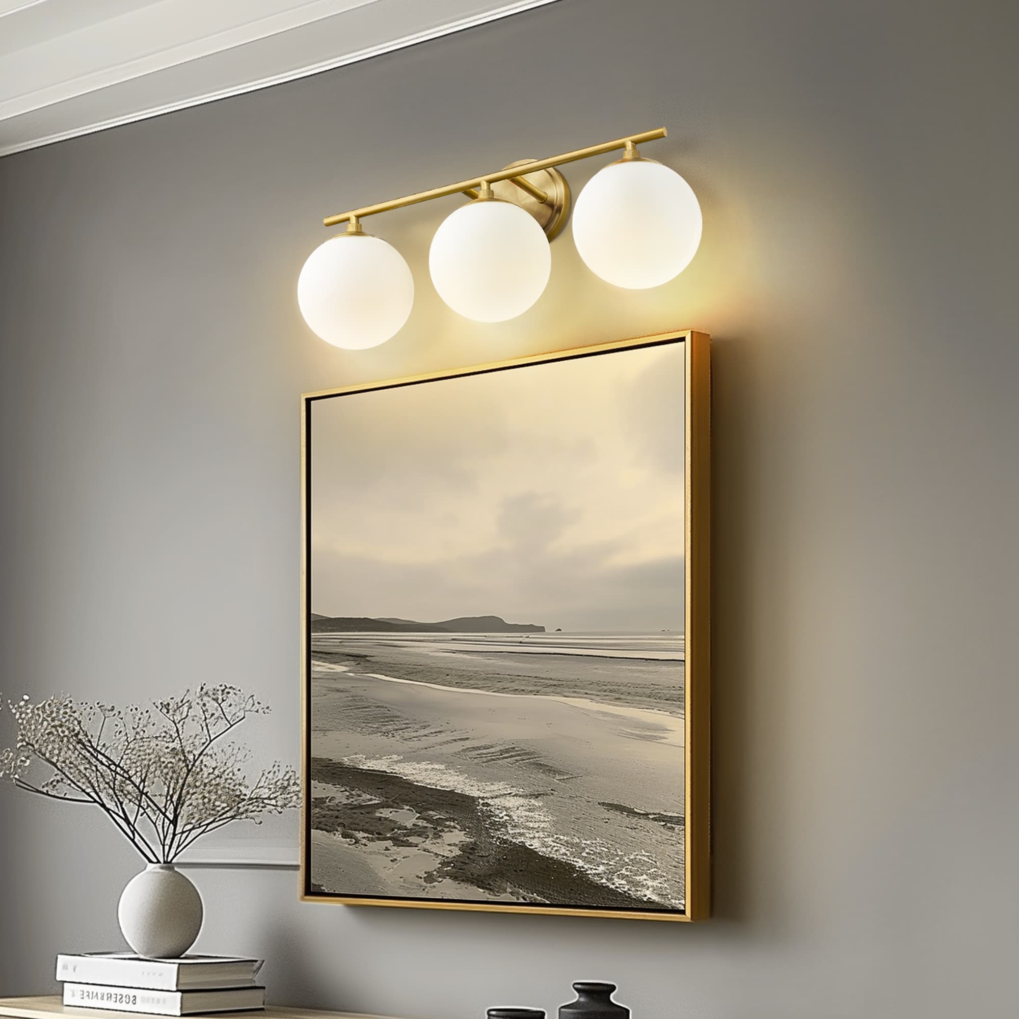 2 globe vanity light on sale