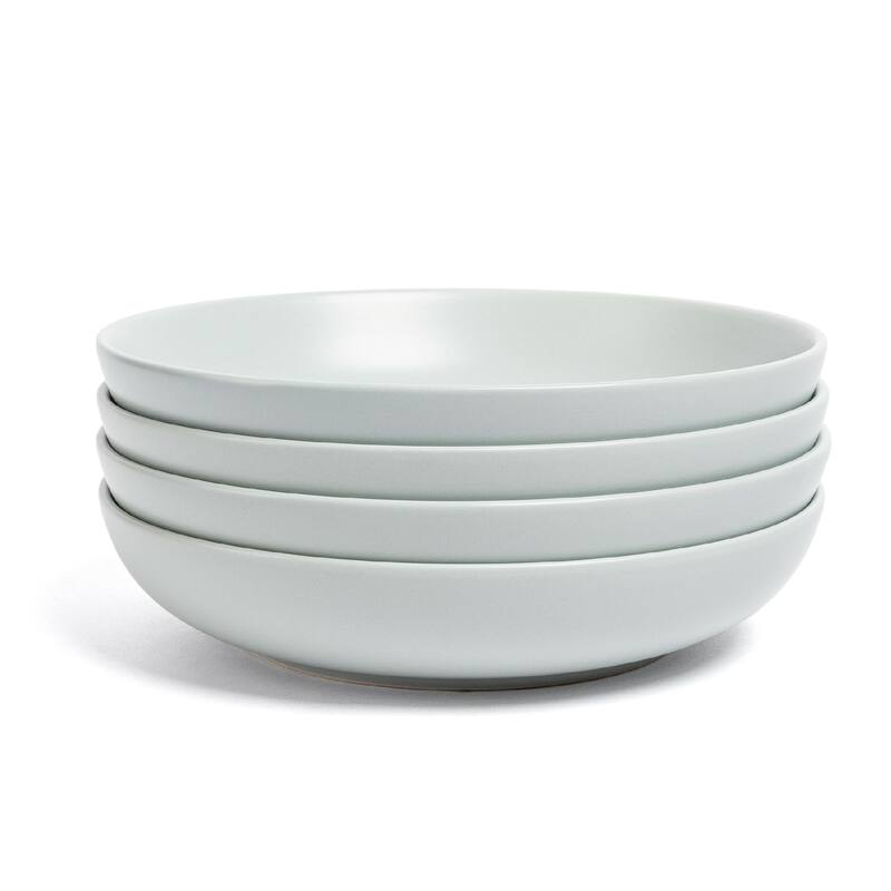 over&back Coupe Semi-Matte Stoneware Dinner Bowls - 30oz - Fog Blue