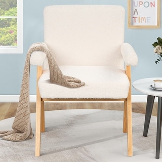 Velvet Upholstered Accent Chair with Solid Wood Frame - Bed Bath ...