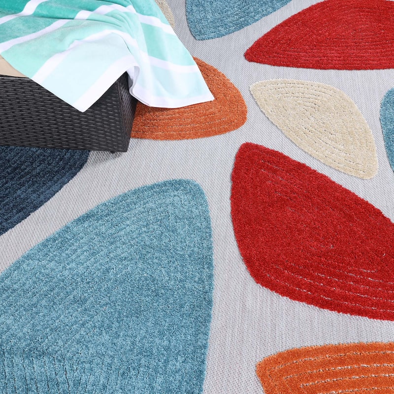Superior Tulip Modern Geometric Indoor Outdoor Area Rug
