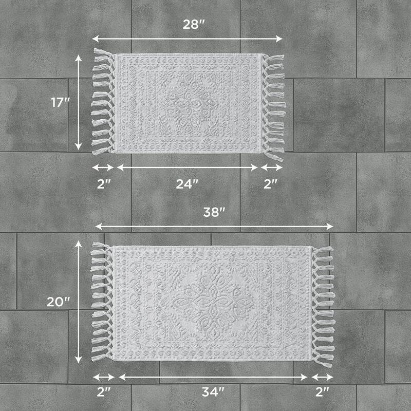 French Connection Nellore Fringe Cotton Bath Rug