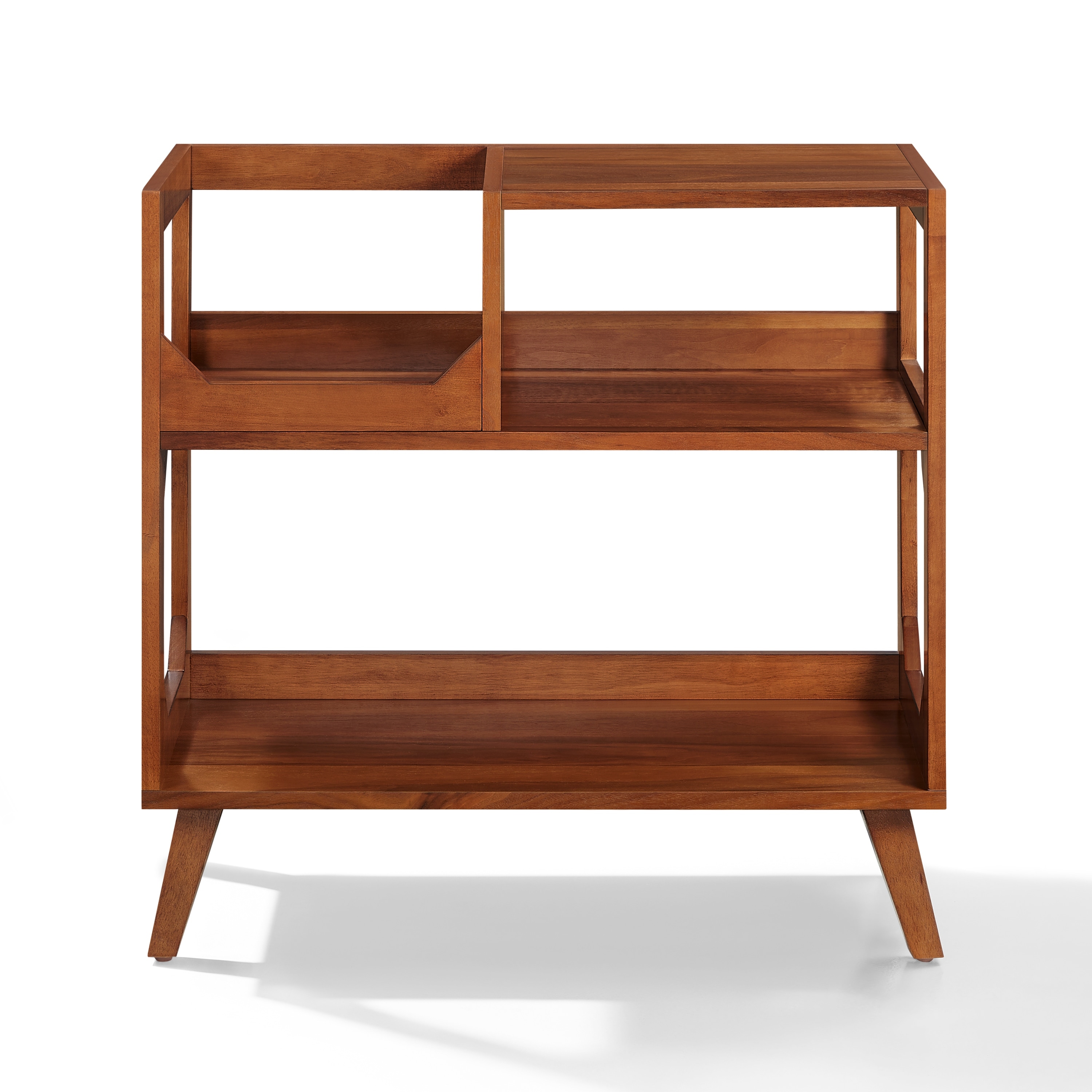 Crosley Asheville Medium Record Player Stand With Vinyl Storage