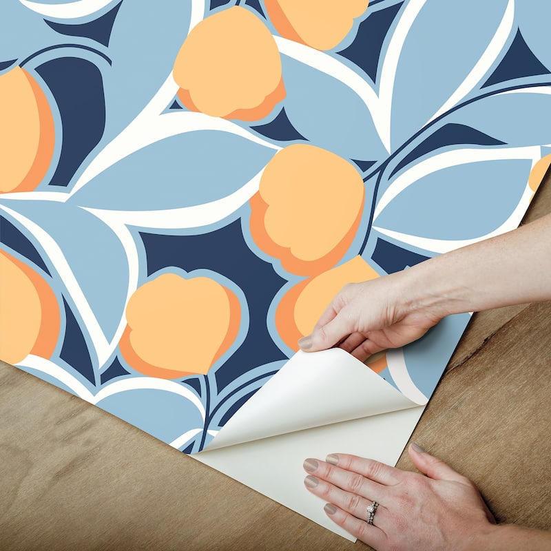 Megan Carter Talia Light Blue Peel and Stick Wallpaper