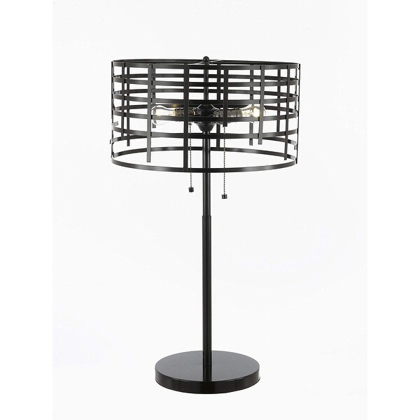 Shop Contemporary Black Metal Spiral Round Table Lamp Desk Lamp Bedside Lamp - Free Shipping ...