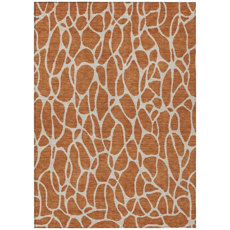 HomeRoots Geometric Transitional Rectangle Outdoor Rug
