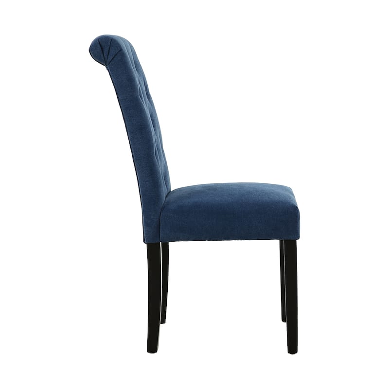 Fabric Upholstery Tufted Parsons Dining Chairs Set of 2