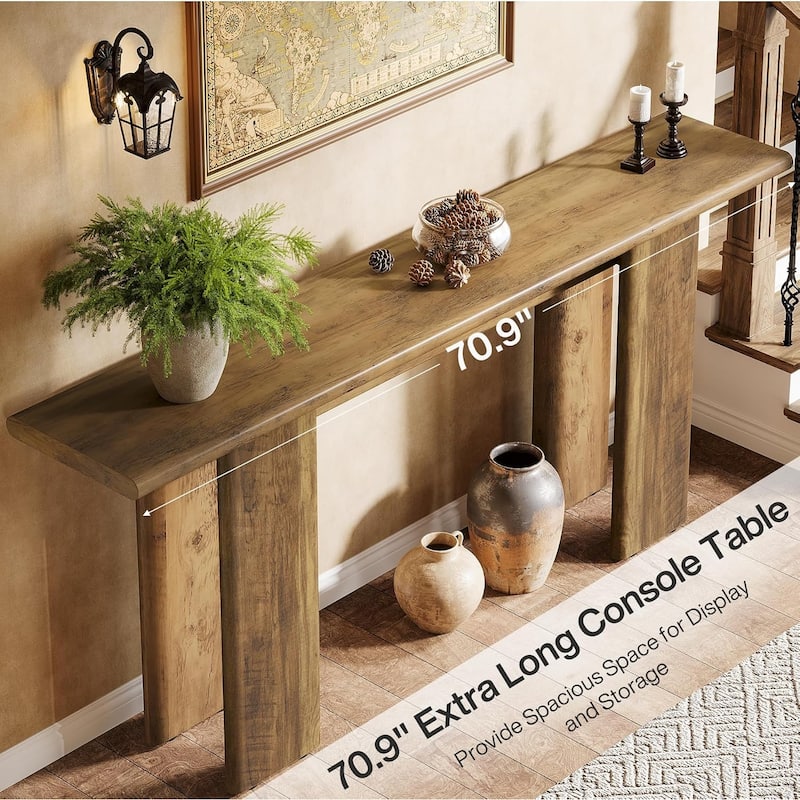 71" Long Console Table, Modern Sofa Table for Entry, Entrance, Hallway, Living Room