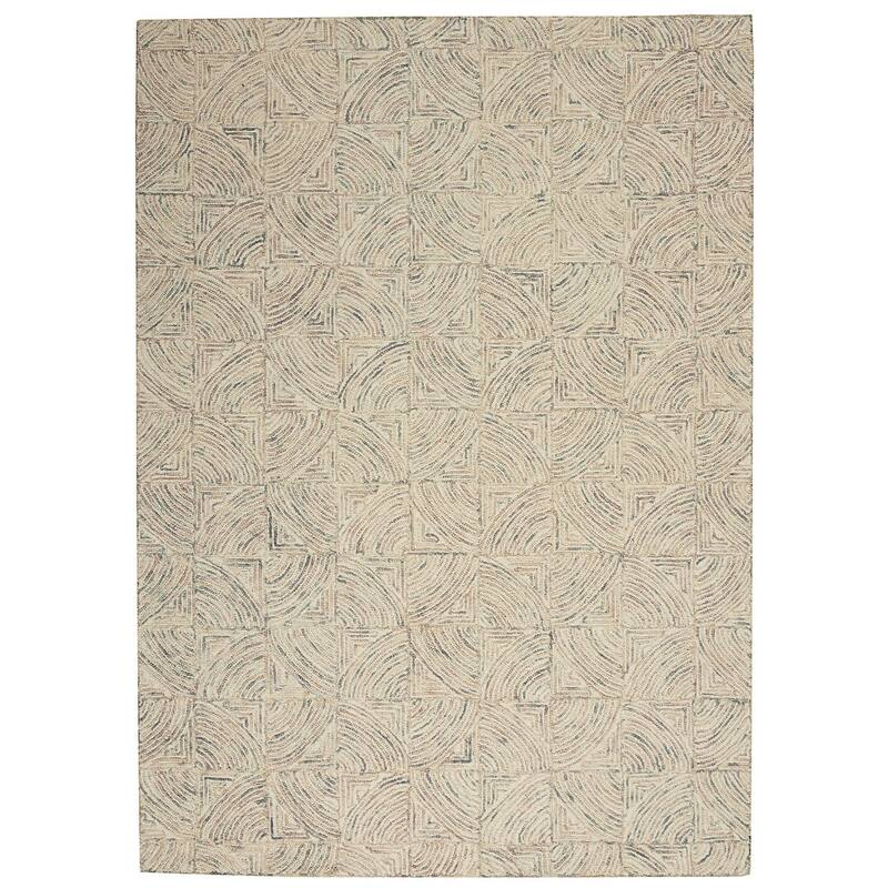 Duhe Power Loomed Geometric Modern Soft Area Rug By HomeRoots - 69' X '45' X '0.5