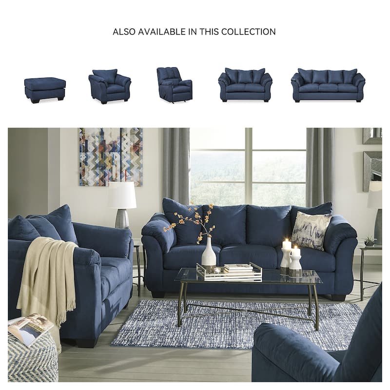 Darcy Contemporary Blue Rocker Recliner