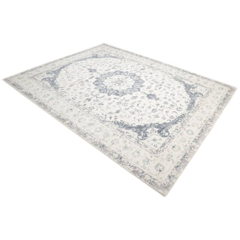 Overton Handmade Modern Contemporary Floral Area Rug