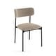 preview thumbnail 5 of 19, Amisco Yasmina Upholstered Dining Chair with Metal Leg Set of 2 - Greige Boucle Polyester / Black Metal