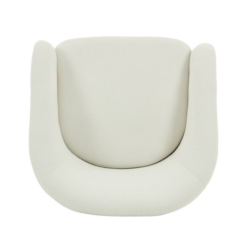 Modern Swivel Accent Chair, Narrow Corduroy Upholstered, Comfy Barrel Chair for Living Room, Bedroom & Office