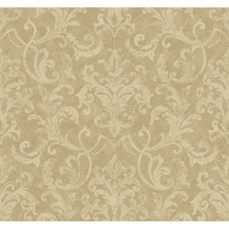 Seabrook Designs Cinna Damask Unpasted Wallpaper