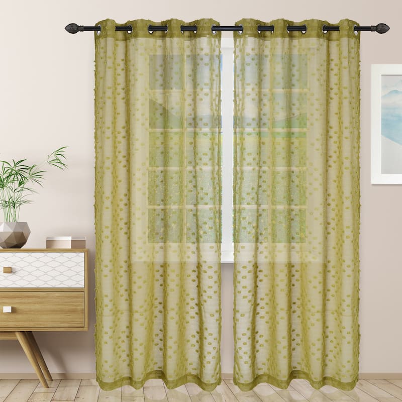 Superior Austen Sheer Grommet Curtain Panel Pair