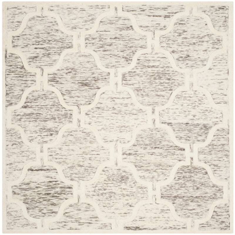 SAFAVIEH Handmade Cambridge Tilli Modern Wool Rug - 6' Square - Light Brown/Ivory