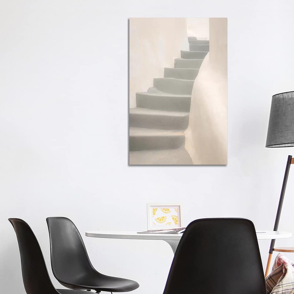 iCanvas "Europe, Greece, Santorini, Thira. White Stairway And Walls." by Jaynes Gallery Canvas Print