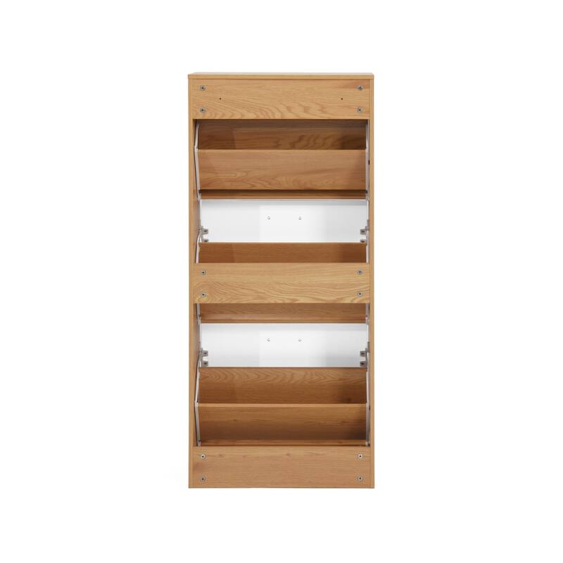 Shoe Storage Cabinet with 3 Flip Drawers&1 Drawer, Slim Freestanding Storage Racks