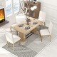 preview thumbnail 24 of 30, Modern Dining Table Set 4 Upholstered Chairs