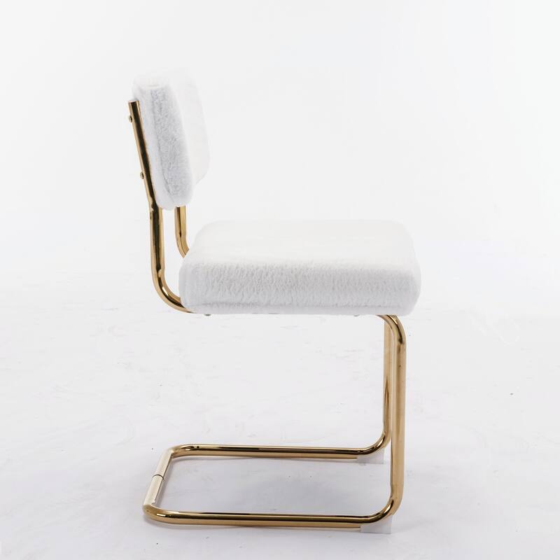 Set of 2 Modern Upholstered Accent Armless Tufted Dining Chairs