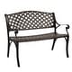preview thumbnail 1 of 7, 40.5 in. Cast Aluminum Park Bench Patio Backyard Decorative Bench