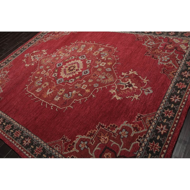 Hand Tufted Hand Made Wool Transitional Oriental Area Rug Pomegranate