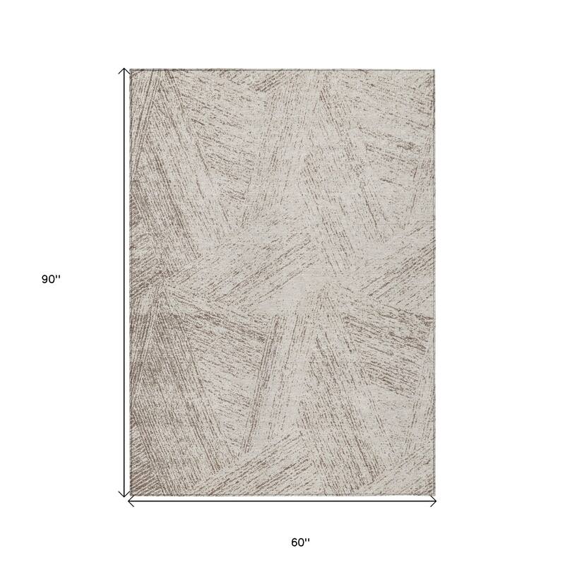 HomeRoots Abstract Transitional Rectangle Outdoor Rug