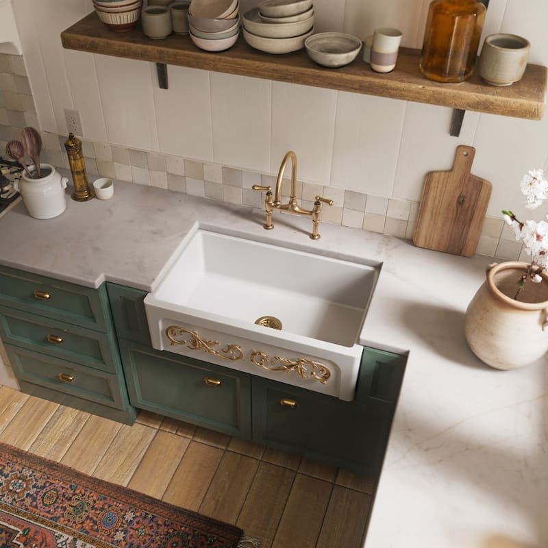 St. Ives Ornamental 33" Fireclay Kitchen Sink