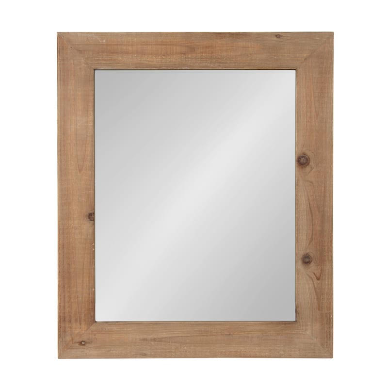 Kate and Laurel Garvey Wood Framed Wall Mirror - 30x36 - Rustic Brown