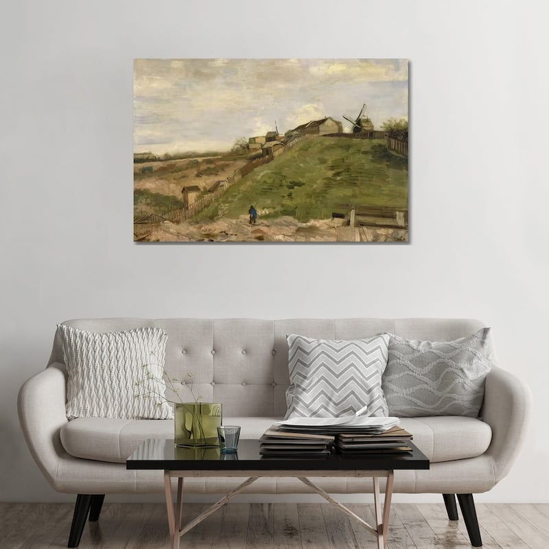 iCanvas "The Hill at Montmartre with Stone Quarry" by Vincent van Gogh Canvas Print - 32x48x1.5