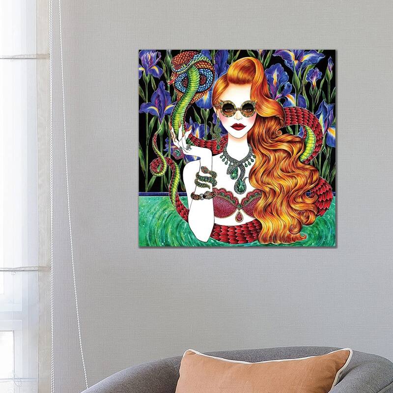 iCanvas "Serpent" by Sunny Gu Canvas Print - 26x26x1.5