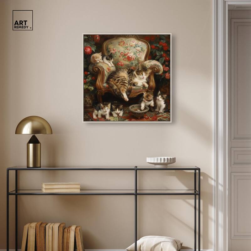 Lounging Cats Canvas by Art Remedy