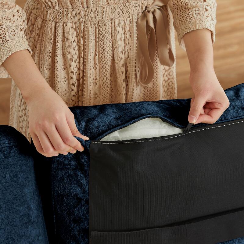 99.41" Chenille High Armrest L Shaped Sofa