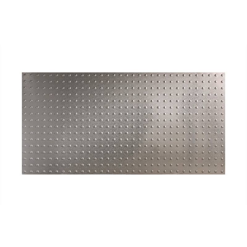 FASÄDE Dome 4-foot x 8-foot PVC Wall Panel in Galvanized Steel - 4 x 8