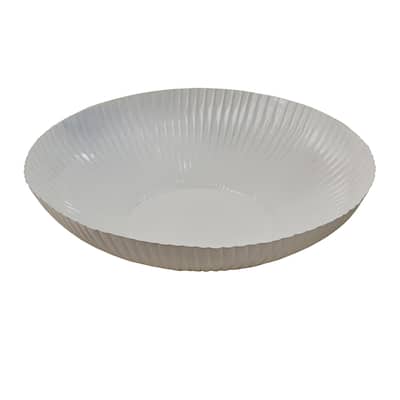 Split P White Corrugated Bowl 16" - 16 x 3.75 x 16
