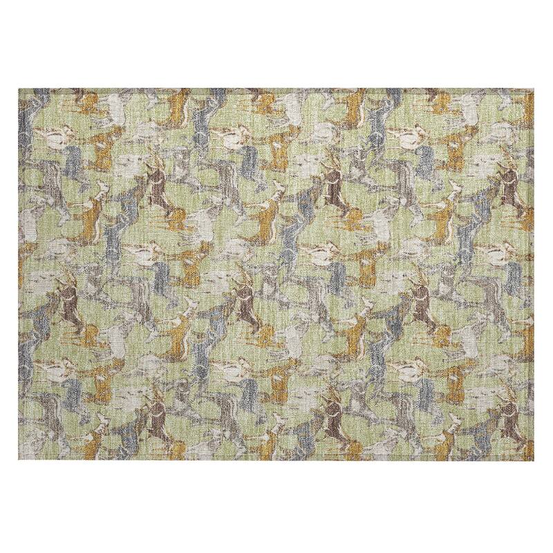 Machine Washable Indoor/ Outdoor Horse Herd Chantille Rug