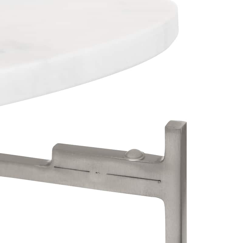 Kate and Laurel Lavish Marble Side Table