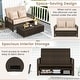 preview thumbnail 8 of 18, Gymax Patio Rattan Daybed Wicker Loveseat Sofa w/ Multifunctional