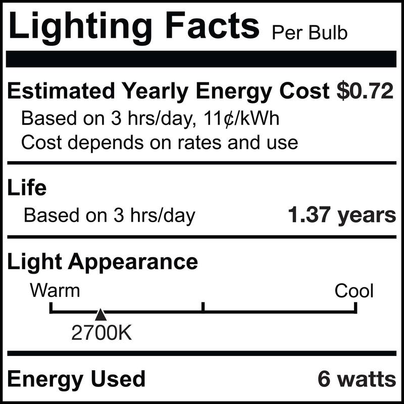 Bulbrite Silicone & Flicker Pack of (25) 6 Watt Dimmable Silicone S6 Candelabra (E12) Incandescent Bulb - 6 Watt