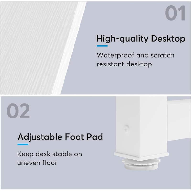 78.7" Extra Long Computer Desk/Table, Work Desk, Double Workstation Desk for Home Office