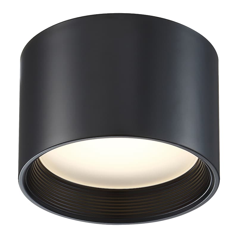 Reel 1-light Black LED Large Flush Mount
