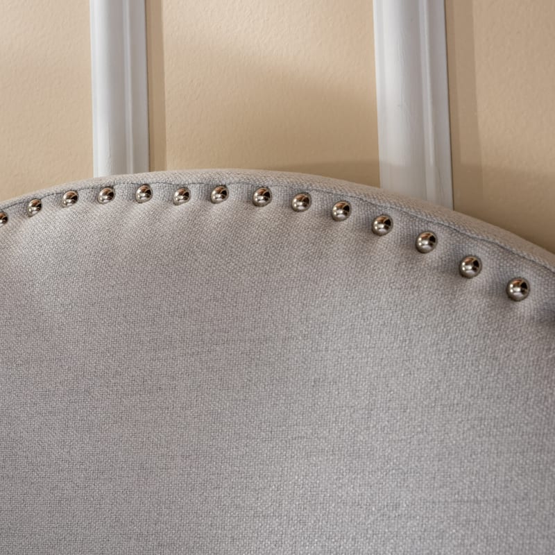 Queen bed, Headboard with Black finish on height-adjustable legs