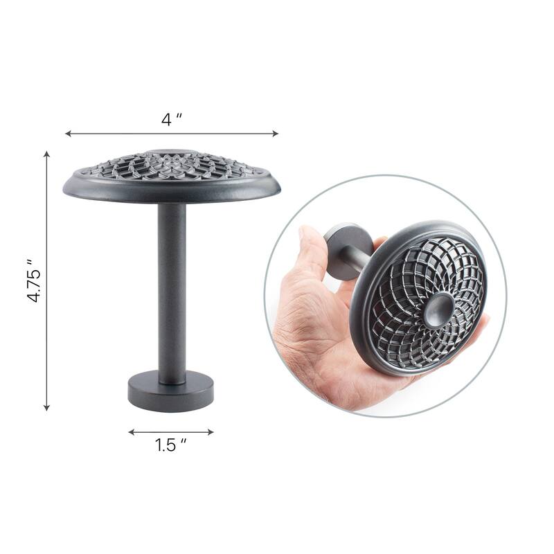 Deco Window 2 Pcs Curtain Holdback Wall Mounted Metal Drapery Disc Hook for Curtains, Sheer, and Blackout Panels. - 4.75"