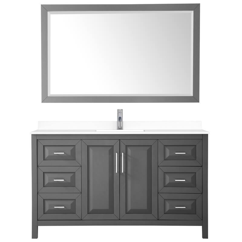 Wyndham Collection Daria 60" Free Standing Single Basin Vanity Set