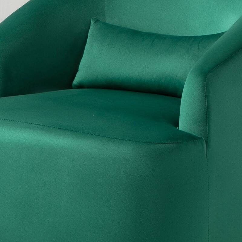 Modern Velvet Upholstered Swivel Accent Chair
