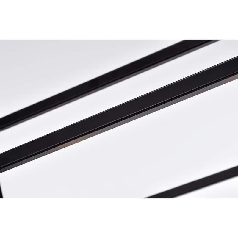 Jayce Matte Black 6-Light Metal Linear Chandelier