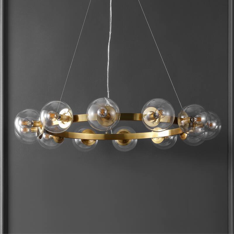 SAFAVIEH Lighting Lizet 12 Light 38" Chandelier - 38" x 38" x 7-66"- withD/H