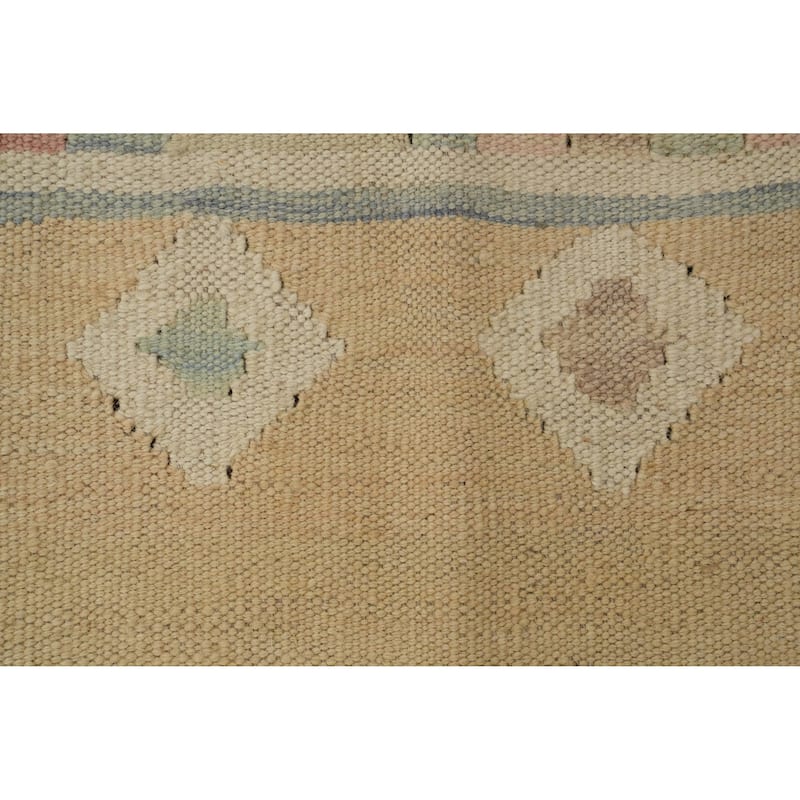 Hand Woven Oriental 100% Wool Carpet Southwestern Tribal Multi-Colored Kilim Area Rug - 9' 9'' X 6' 7''