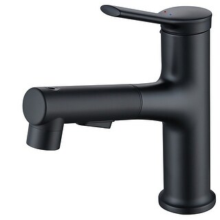 Rbrohant Single Handle Single Hole Pull-Down Bathroom Faucet