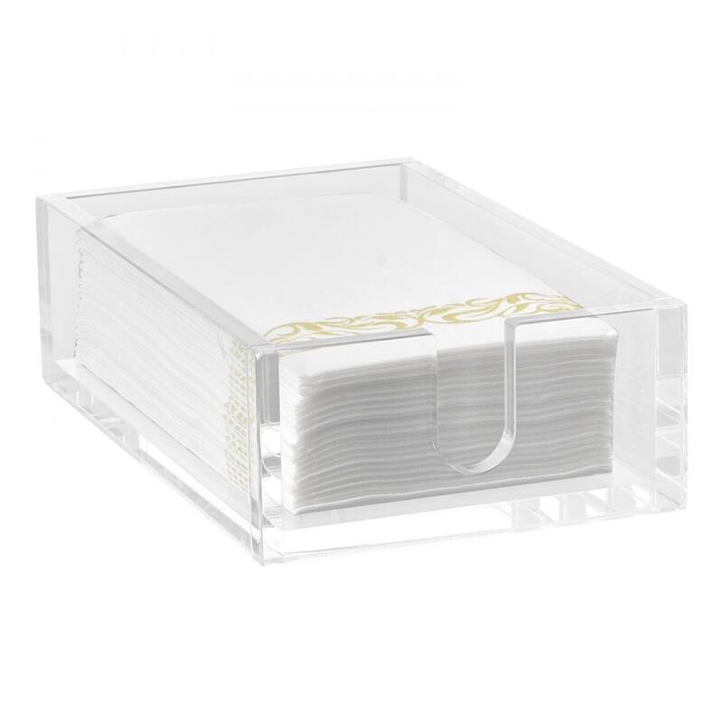 Clear Acrylic Napkin Holder with Durable U-Shaped Design and Easy Access - 9.1 x 5.5 x 2.6 inch
