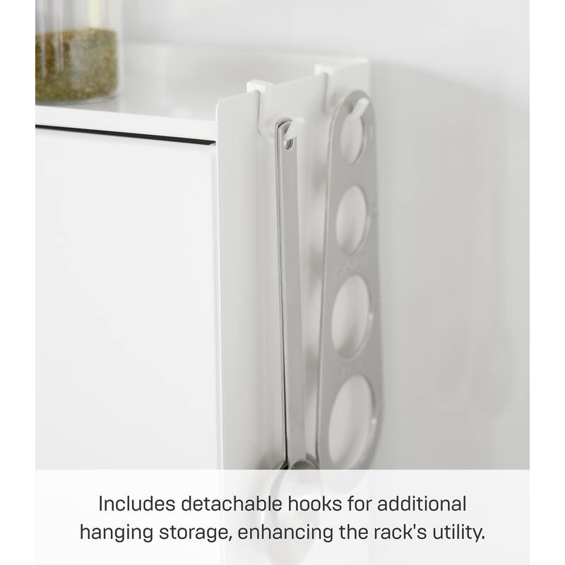 Yamazaki Home Concealable Spice Rack, Steel - L 6.42 x W 14.96 x H 19.37 inches